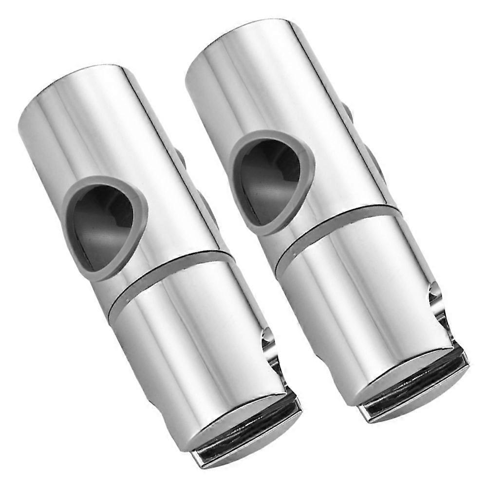 Shower Head Bracket Hand Shower Rack for Adjustable Mount 2Pcs Silver