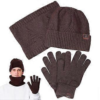 Warm Ear Scarf Snow Gloves Minimalist Design Acrylic Fibers Winter Outdoor Activities 1Set