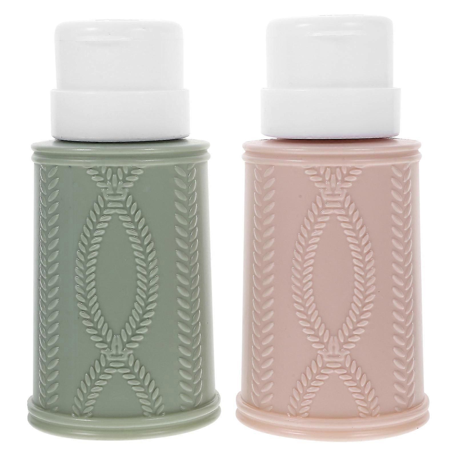Refillable Nail Polish Remover Pump Bottles, 2Pcs Storage Containers