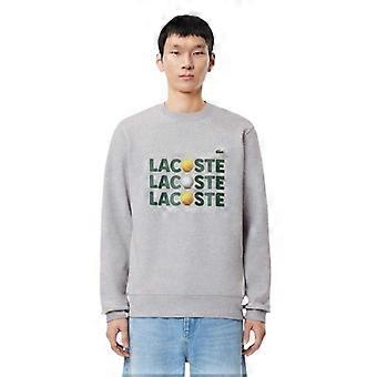 Lacoste Unisex Adult Lettering Fleece Crew Neck Sweatshirt