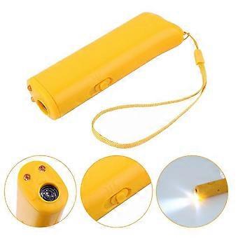 Double-Head LED Flashlight Boxed No Battery Ultrasonic Dog Repeller Portable Barking Control Training Tool