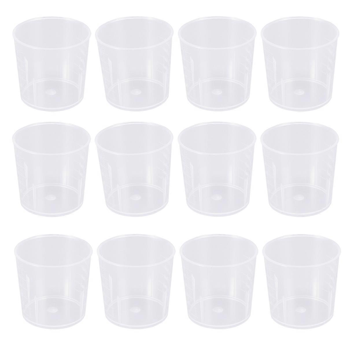 60pcs 30ml Graduated Measuring Scale Cups Transparent Plastic Container Measuring Tools