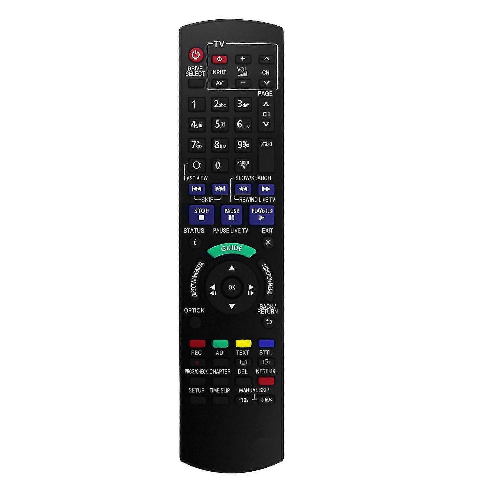 Replace N2QAYB000780 Remote Control compatible with Blu-Ray DVD Recorder