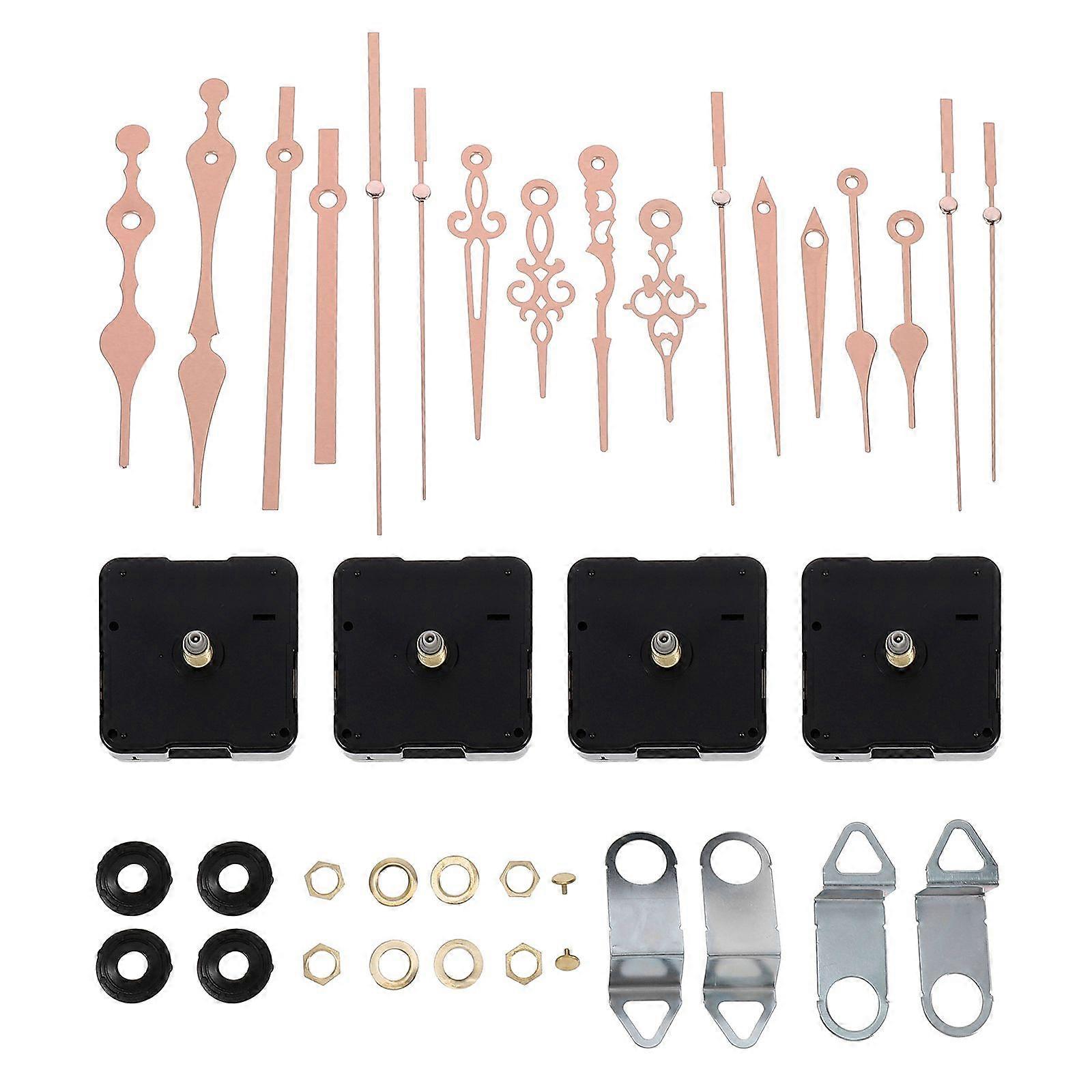 4 Sets DIY Clock Movement Replacement Pointer Clock Parts Wall Clock Movement