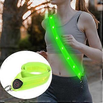 SNDO-Led Reflective Belt Sash | High Visibility Led Lights With 3 Lighting Modes Usb Rechargeable, No Batteries Needed | Weatherproof/dd