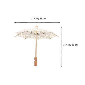 Decorative Lace Umbrella for Wedding Bridal Photography Supplies Beige