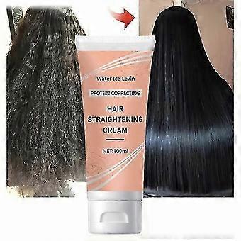Proteïne Haar Straightening Cream, Zijde & Glans Proteïne Haar Straightener Crème voor Frizz, krullend haar wordt recht in 5 minuten
