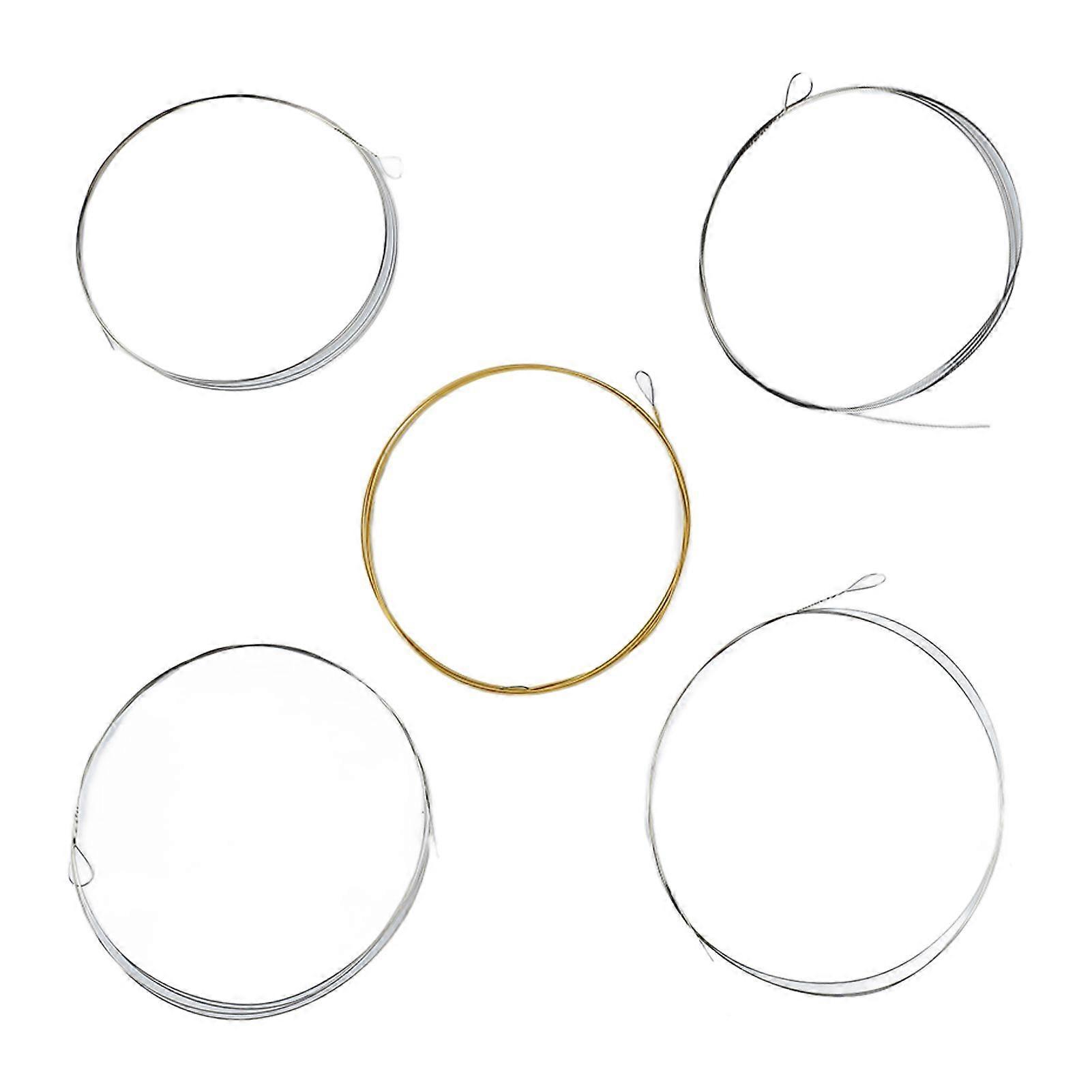5 String Banjo String Stainless Steel Full Resonance Thick High Notes Strings Replacement for Performance