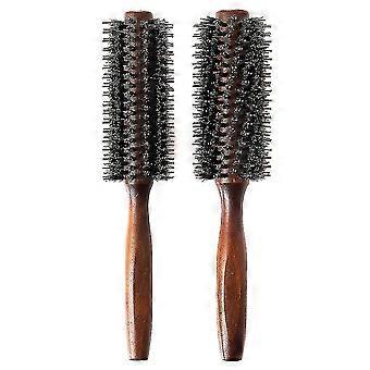Setole di cinghiale Set di spazzole per capelli rotonde con spazzola per capelli districante in nylon