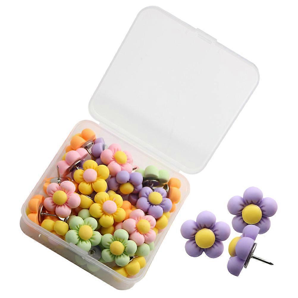 30Pcs Convenient Push Pin Replaceable Pushpins Delicate Thumbtacks Home Accessory