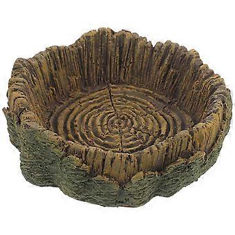 Brown Resin Pet Food Feeder for Reptile Water Feeding