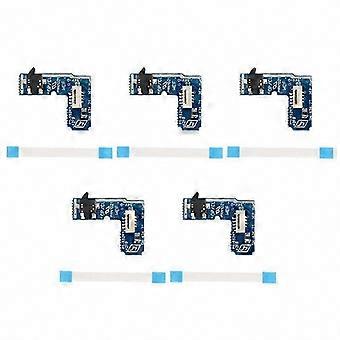 5 Pcs Power On/Off Reset Switch PCB Board with Flex Ribbon Cable, Compatible with PS2 SCPH 7000