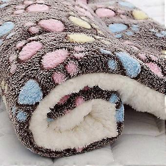 Flannel Warm Sleeping Pad Dog Blanket, Thick Pillow Pet Mat Cat Bed for Small Medium Large Pet