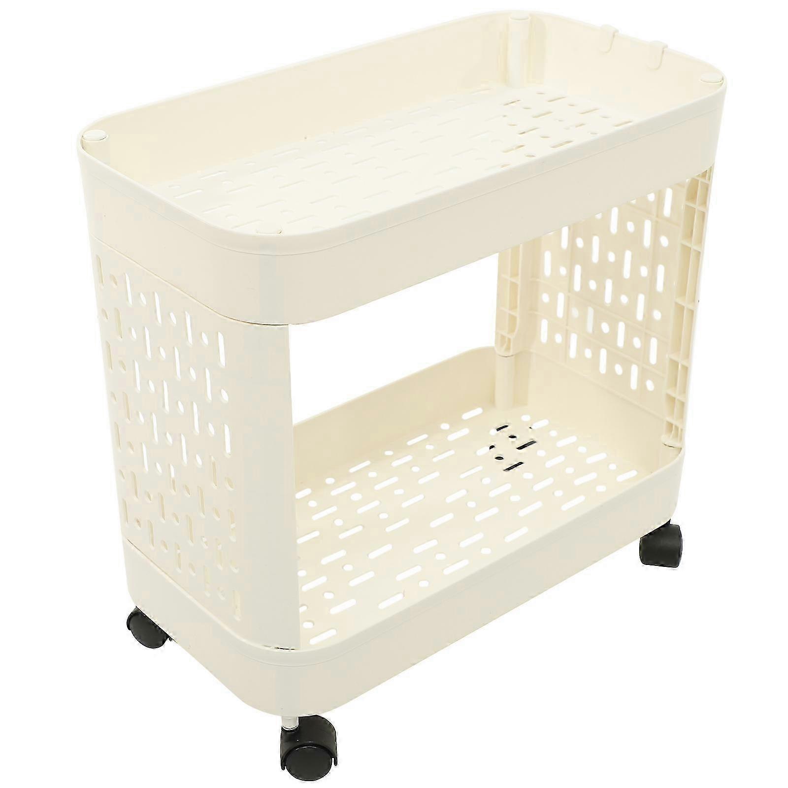 Desk Cart Office Organization Rectangular Shape 156X152X85In Beige Plastic 1Set