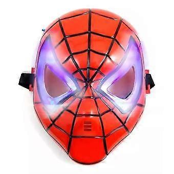Kids Spider-Man Mask Led Red Glow Mask Gave til børn