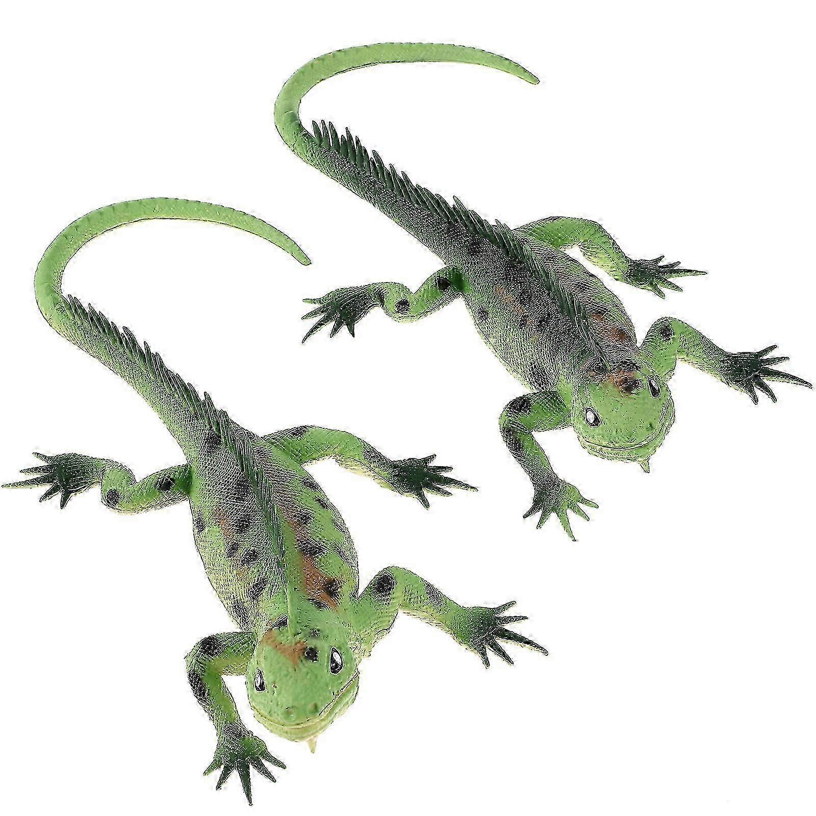 2pcs Simulation Lizard Model Sounding Lizard Figurine Toys Educational Plaything good