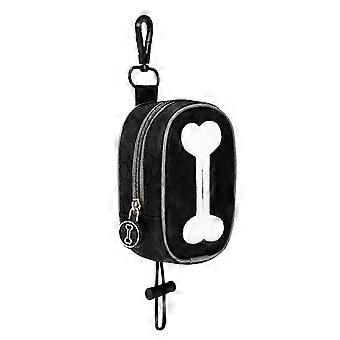 Dog Poop Bag Holder Oxford Fabric Metal Clip Durable Portable Dog Waste Bag Dispenser for Outdoor Walking Black intelligence