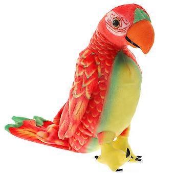 Red Parrot Plush Toy Cute Cartoon Parrot for Playing Soft Stuffed Toy
