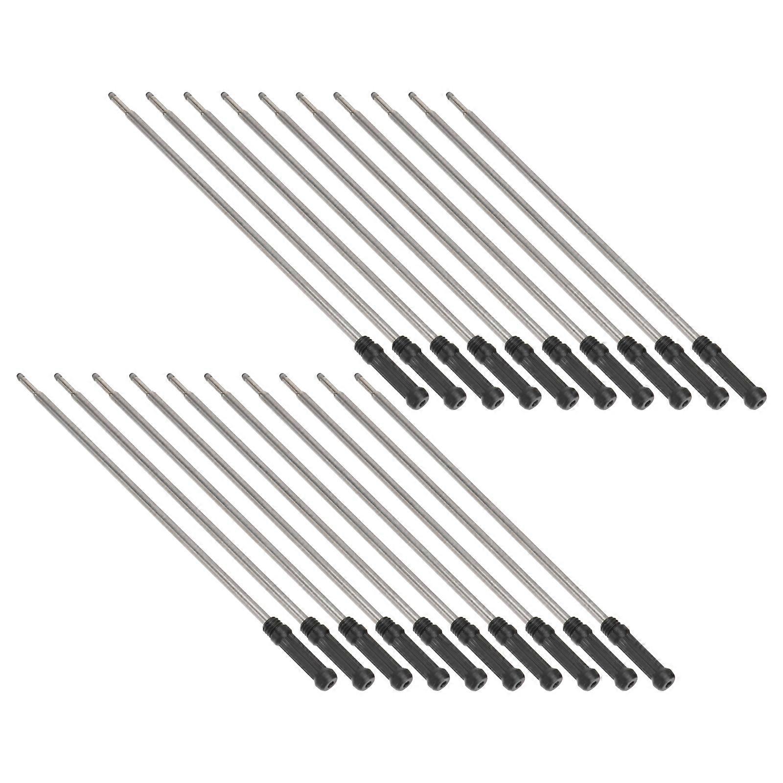 20Pcs kulepenn påfyll for krysspenner Fine Point Pen Refill - Svart blekk