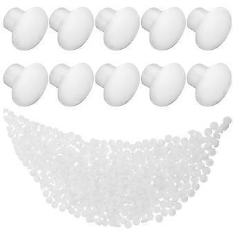 500pcs 5mm Plugues de furo de plástico: Tampa de rosca redonda para armário e prateleiras - Capas decorativas para furos de parafuso Tampas de inserção de móveis