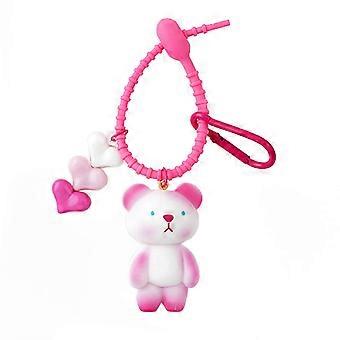 Rosa Bär Kaninchen Anhänger Süße Coole Schlüsselanhänger Mode Y2K Schlüsselanhänger Auto Schlüssel Halter Dekoration für Geldbörse, Handtasche, Tasche