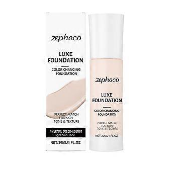 Zephoco vloeibare foundation in warme kleuren (voor lichte huidtinten) natuurlijke, lichte, milde formule die goed aansluit op de huid