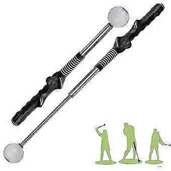 Left-Handed Retractable Golf Swing Trainer - Enhance Your Grip, Warm-Up, Strength & Swing Tempo for Effective Chipping & Hitting Practice