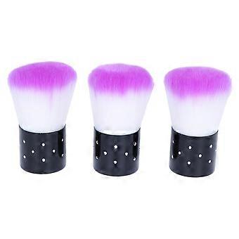 3pcs Nail Dust Brush Set for Acrylic Nails, Soft Bristle Nail Cleaning Brush for Salon Use