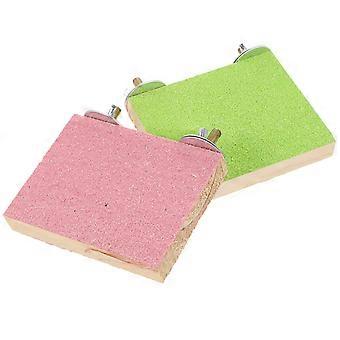 Plataforma resistente para periquitos, ideal para uso doméstico, pacote com 2 unidades em cores sortidas.