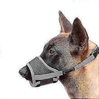 Hondensnuit, zachte nylon anti-dropping snuit, lucht mesh ademende drinkbare hond snuit met verstelbare lus