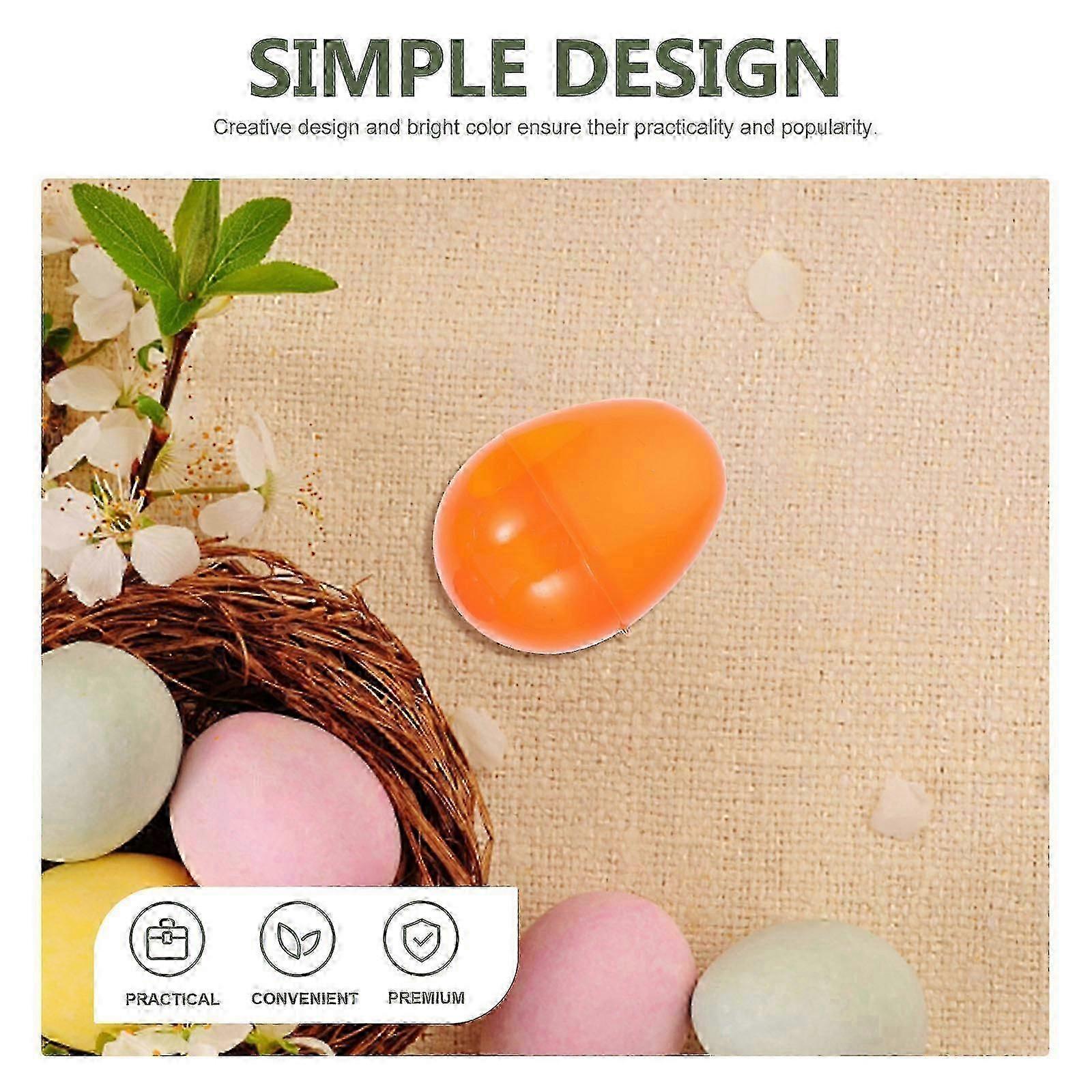 50pcs Easter Eggs Empty Eggs Plastic Egg Playthings Fillable Plastic Easter Eggs