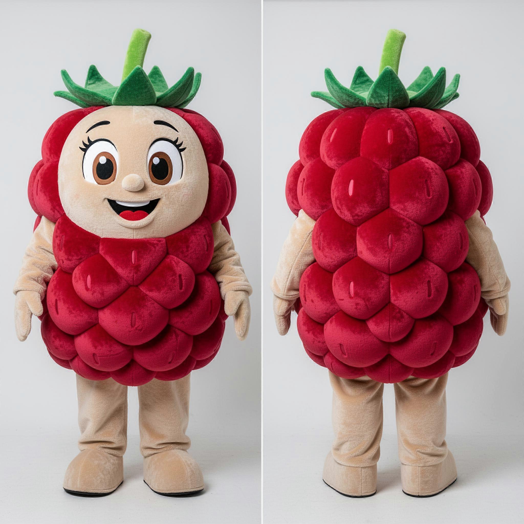 MASTICOT Beige Velvety Raspberry Mascot