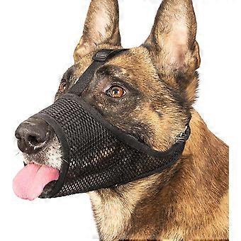 Mesh Muzzle for Large Medium Small Dog German Shepherd Labrador | Breathable Mouth Cover to Anti Biting Chewing with Adjustable Head Strap