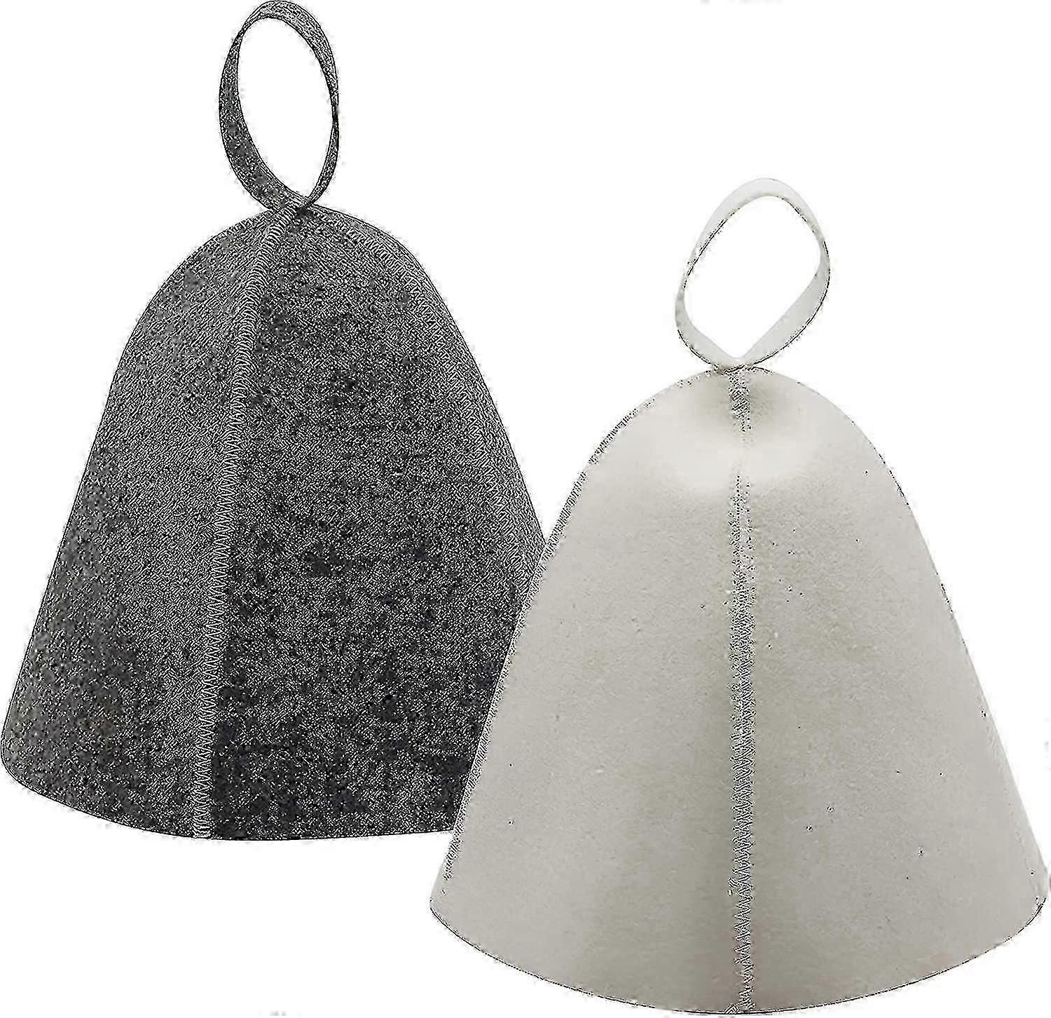 Dense Wool Felt Sauna Cap Set