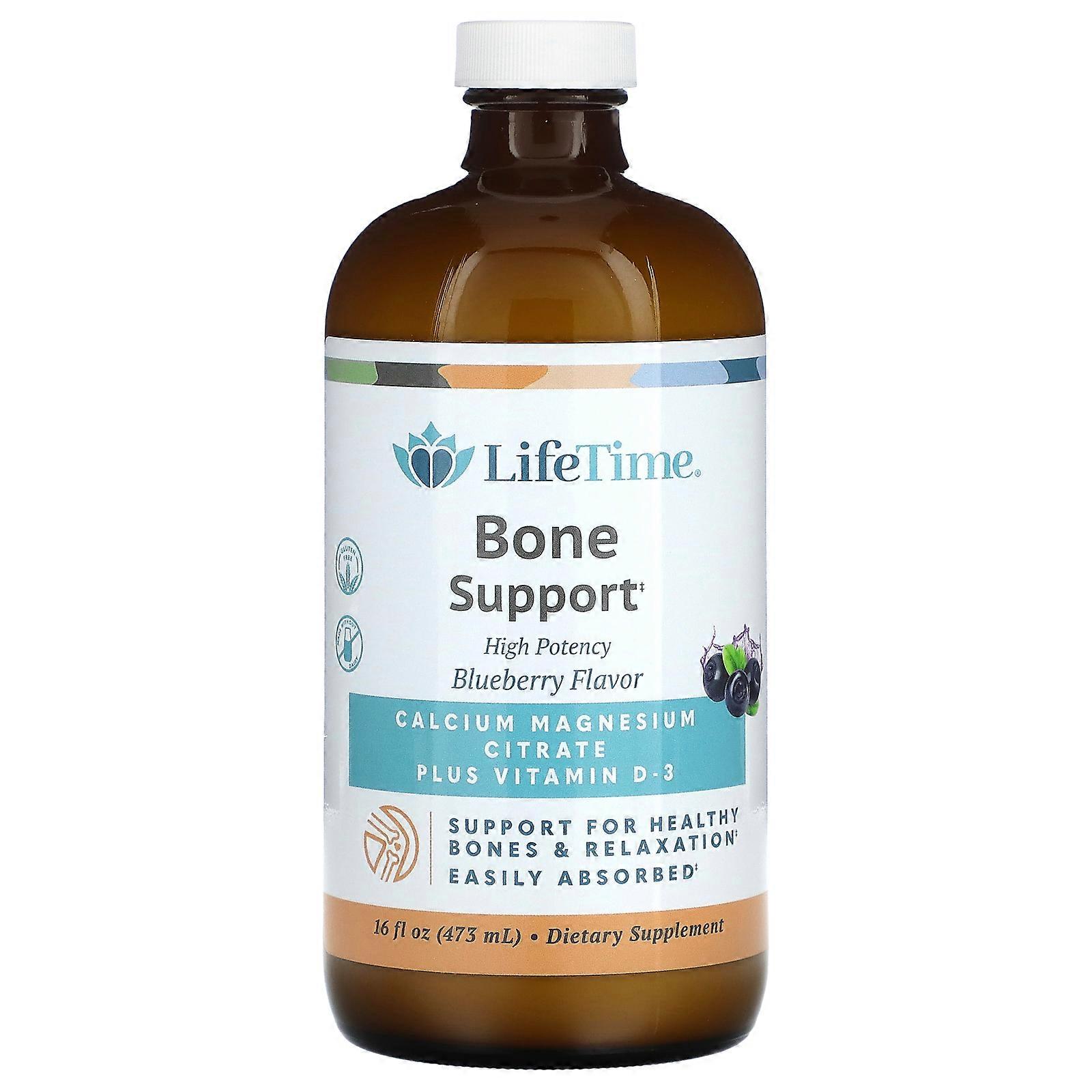 LifeTime Vitamins, Bone Support, Blueberry, 16 fl oz (473 ml)
