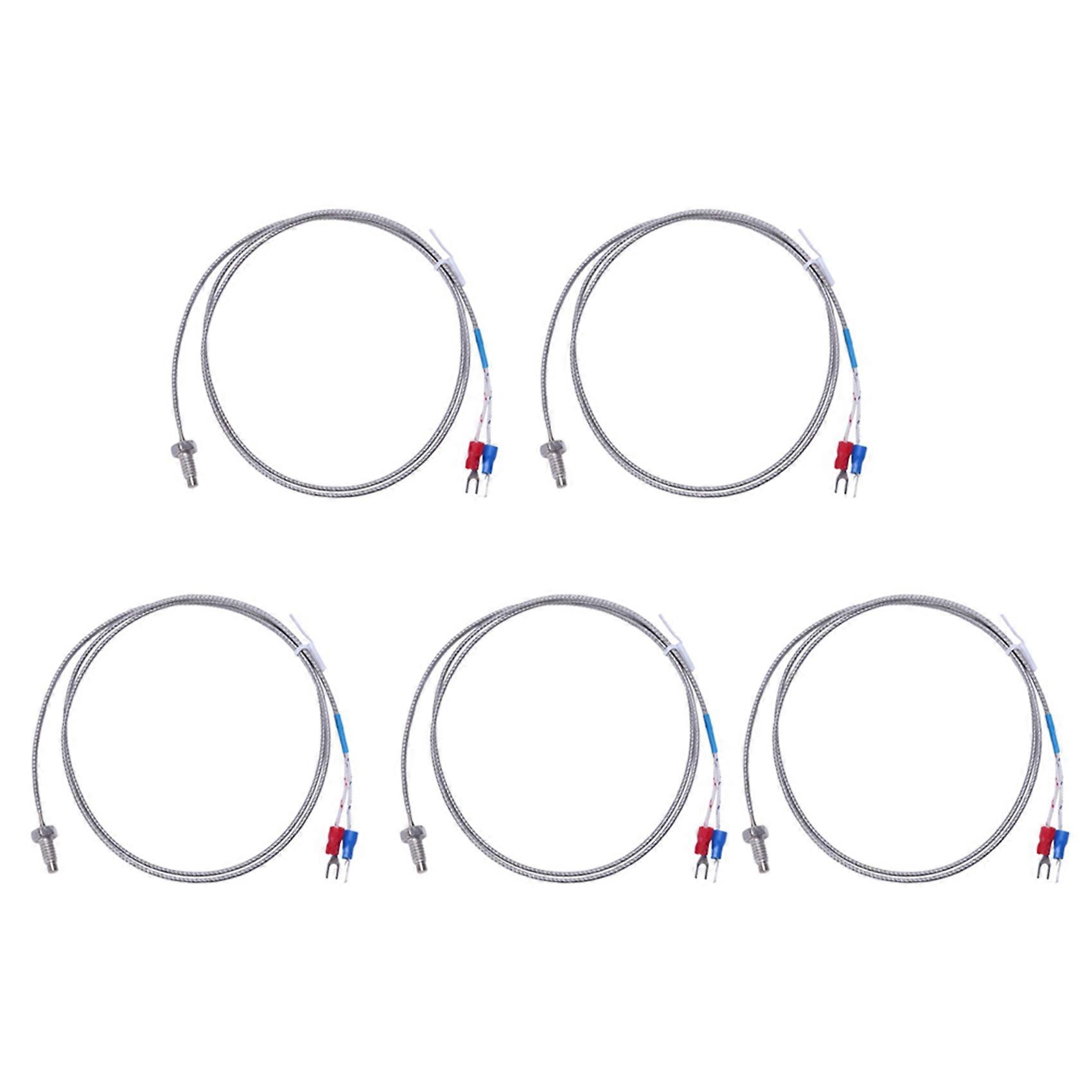 5pcs 3.3Ft K Type Thermocouple Temperature Controller 0-400C Sensor Probe
