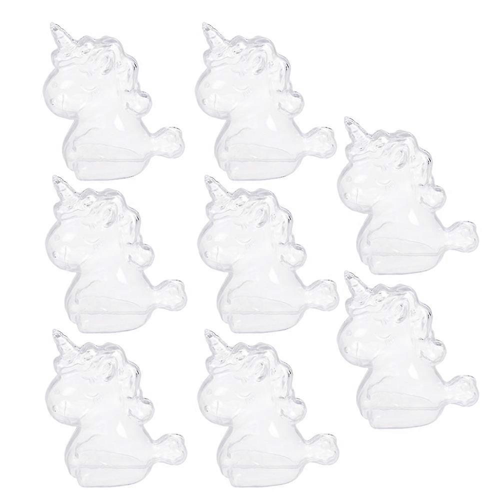 8Pcs Unicorn Design Plastic Wedding Candy Boxes for Gift Wrapping