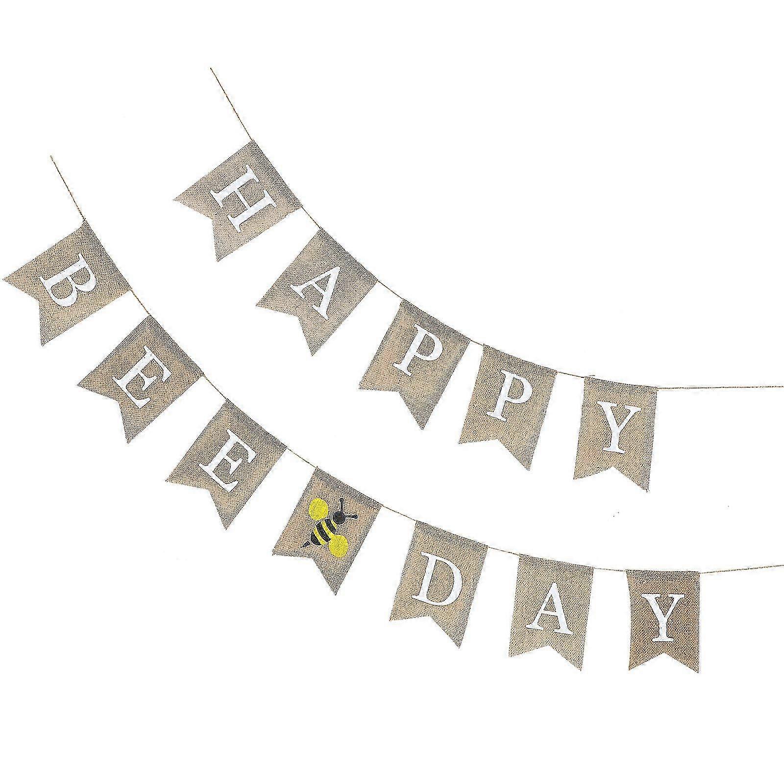 Khaki Paper Bee Banner Set