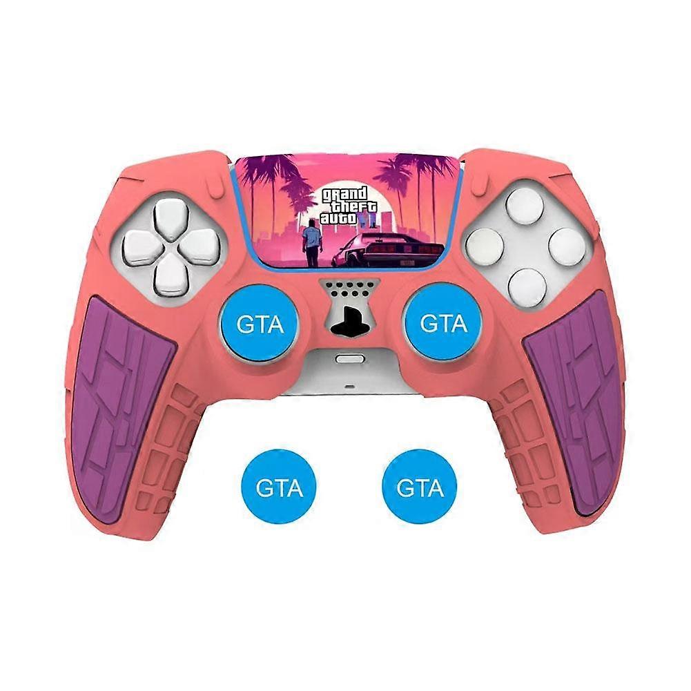 Pink Silicone Protective Case for PS5 Game Controller Gaming Accessories Shell