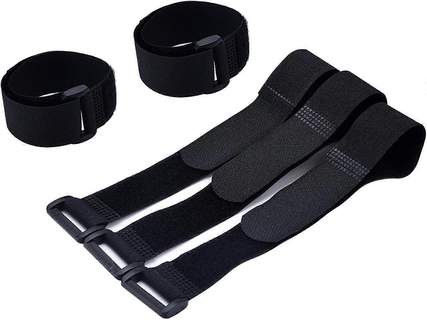 Hook and Loop Straps Cable Ties Organizer Fastener (5pcs, black)