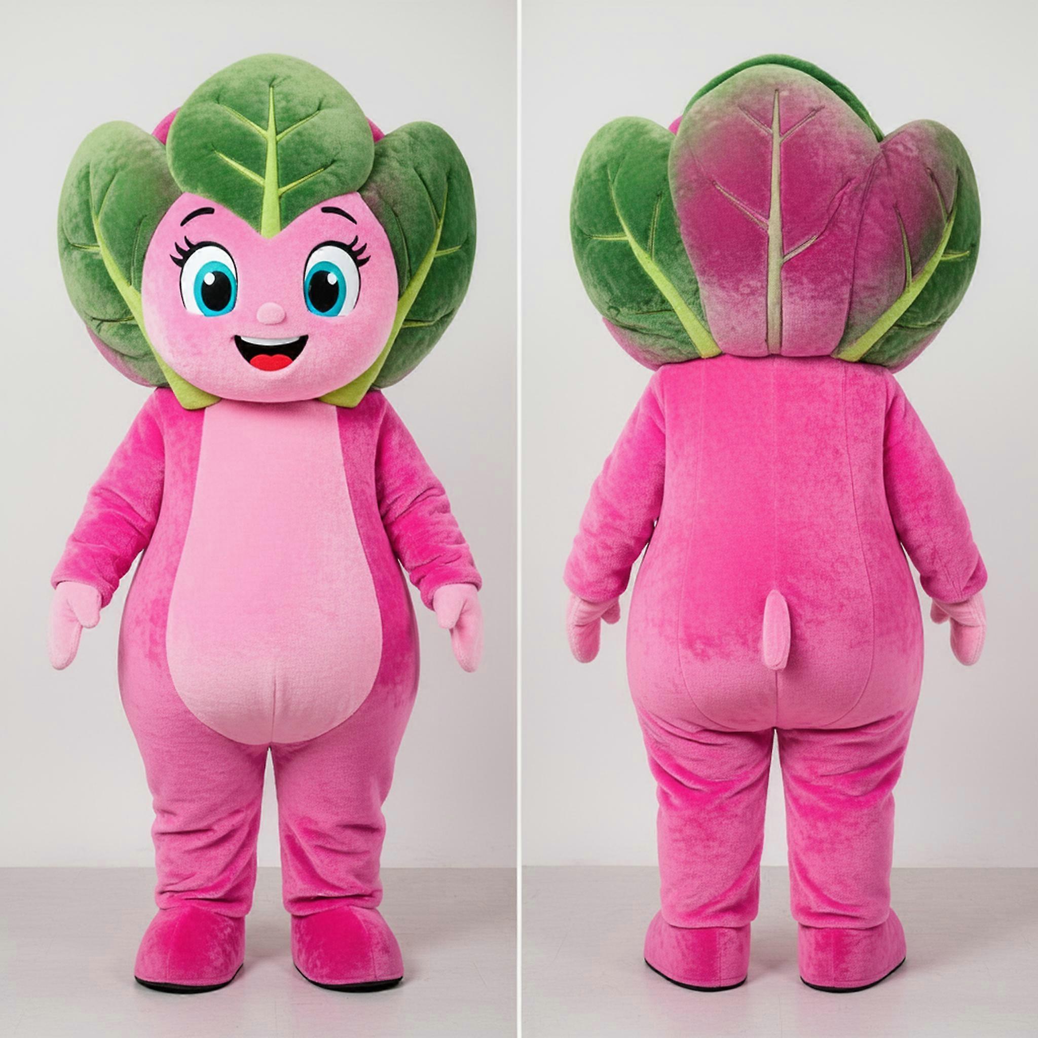 MASTICOT Rose Green Cartoon Spinach Mascot