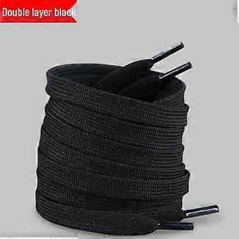 Flat White Shoelaces for AJ1, Air Force One, AF1, Men's & Women's Canvas Sneakers - Includes Black & White Pair