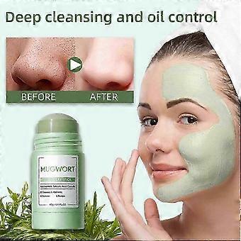 Mugwort Stick Mask, Mugwort Clay Mask, Skintific Mugwort Anti Pores & Acne Clay Mask, Regulate Oil and Sebum Production, for Blackhead Remover Men@w1