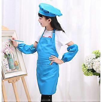 Kids Chef Set Complete with Hat Apron and Cooking Sleeve for Role Play 2Pcs