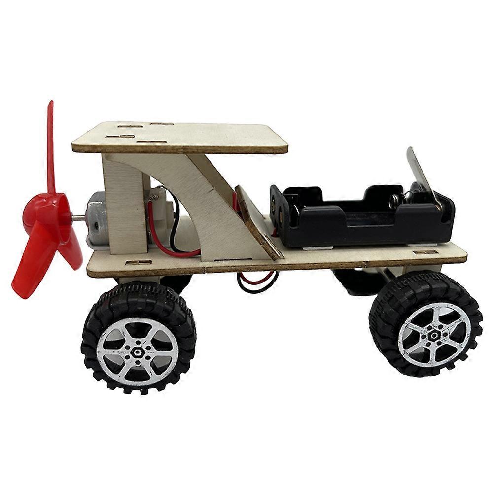 Wind Powered Car Toy DIY Science Experiment Model with 1Set Assembly