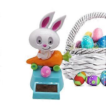 Easter Bunny Solar Dancing Figurine with Solar Powered Motion for Car Dashboard or Home, 4.33 Inch