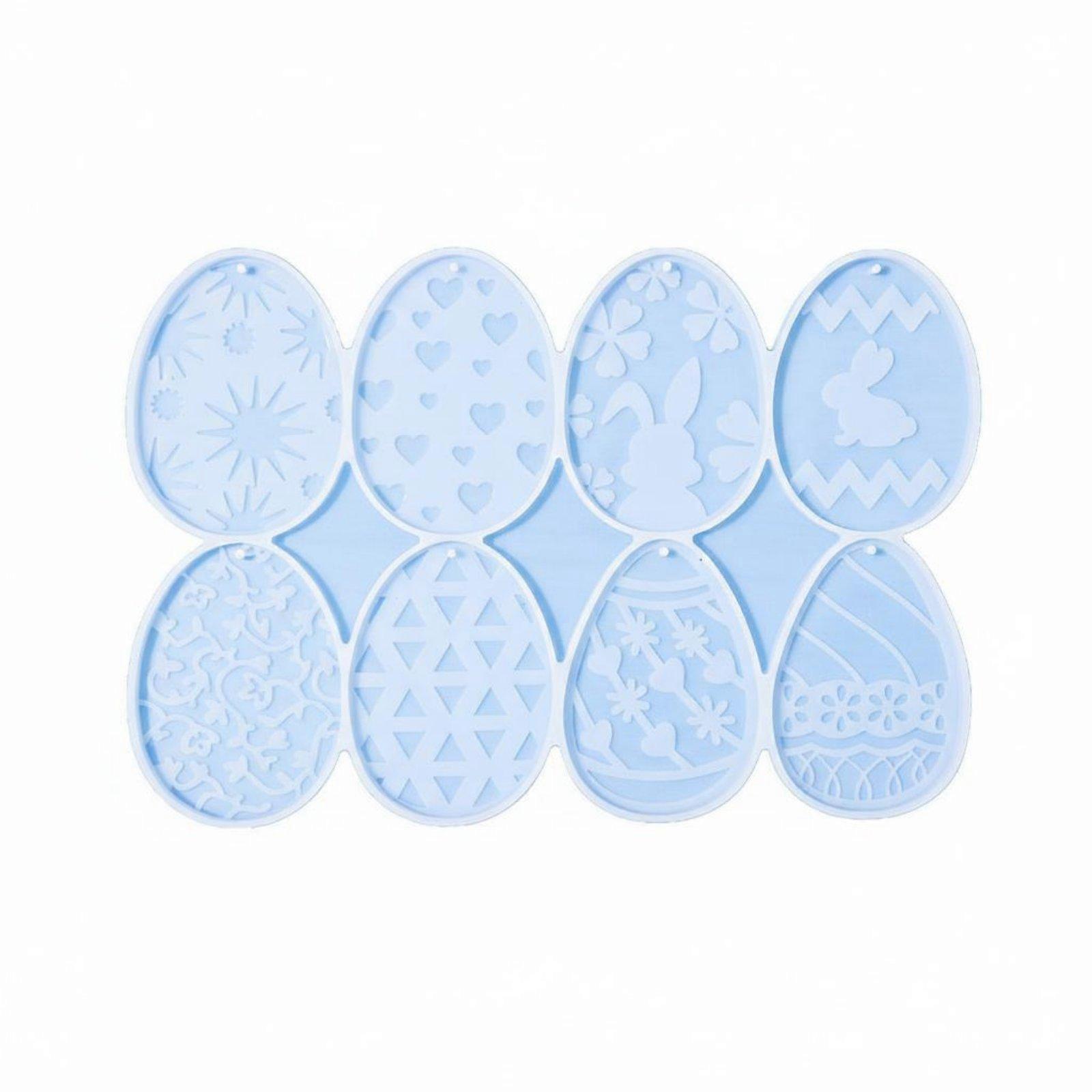 Easter Ornament Casting Mold Flexible Silic Single Easter Oval Mold Reusable