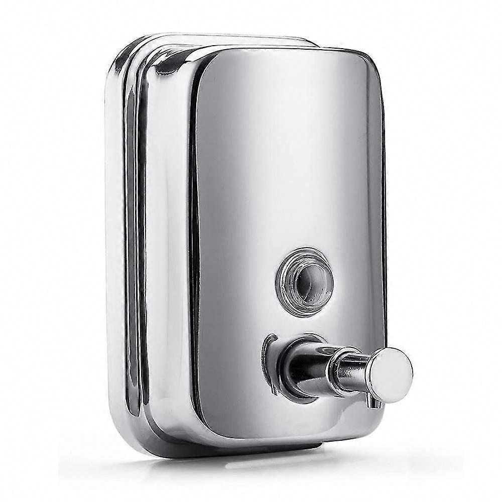 Wall-Mounted Design: Stainless 500ml Liquid Soap Dispenser