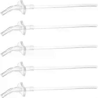 5 conjuntos de canudos retos de silicone para garrafas de água, reutilizáveis, adequados para máquina de lavar louça. Acessórios de silicone para garrafas de água esportivas, com bocal de sucção suave e leves.