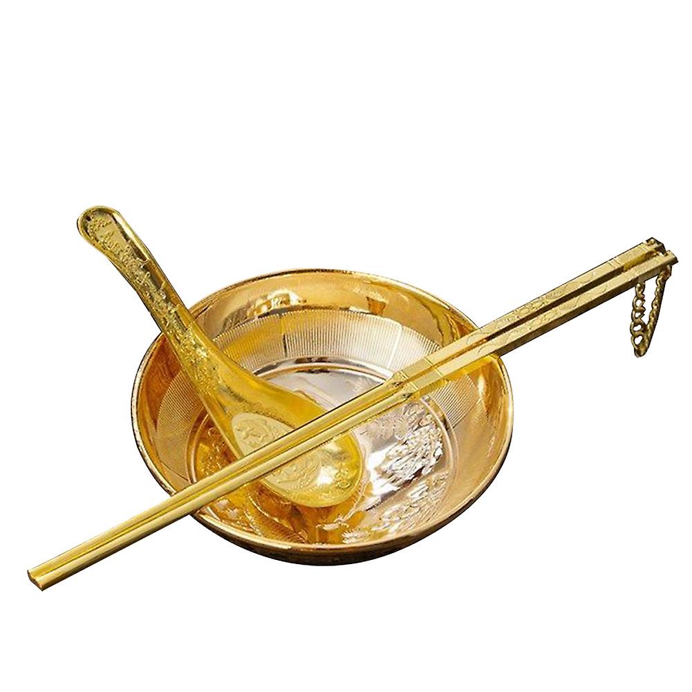 Golden Bowl Three-Piece Set Year There is More Than Printed Golden Bowl Souvenirs Momofuku Three-Pi